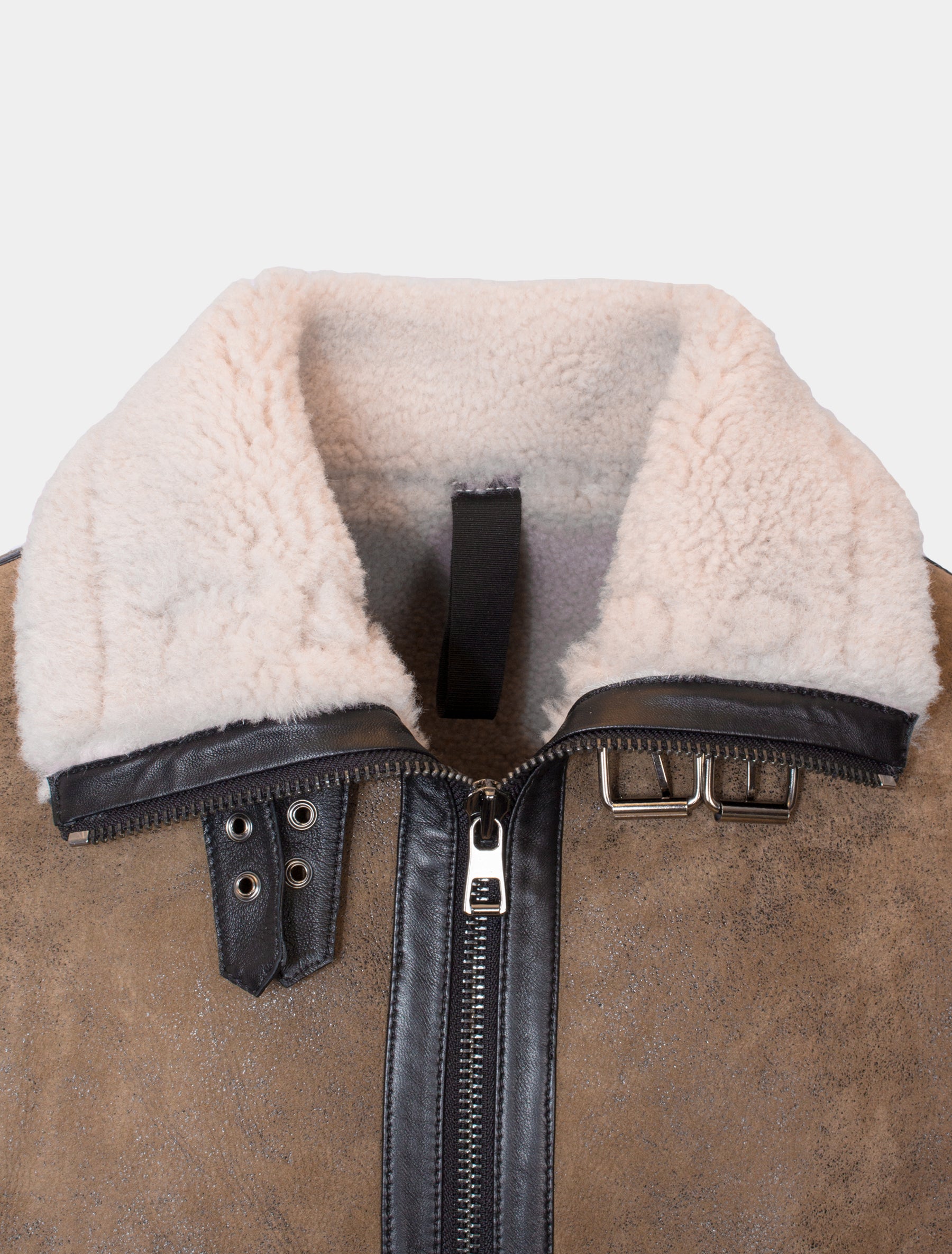 Maximilyano - Lammfelljacke - antik beige