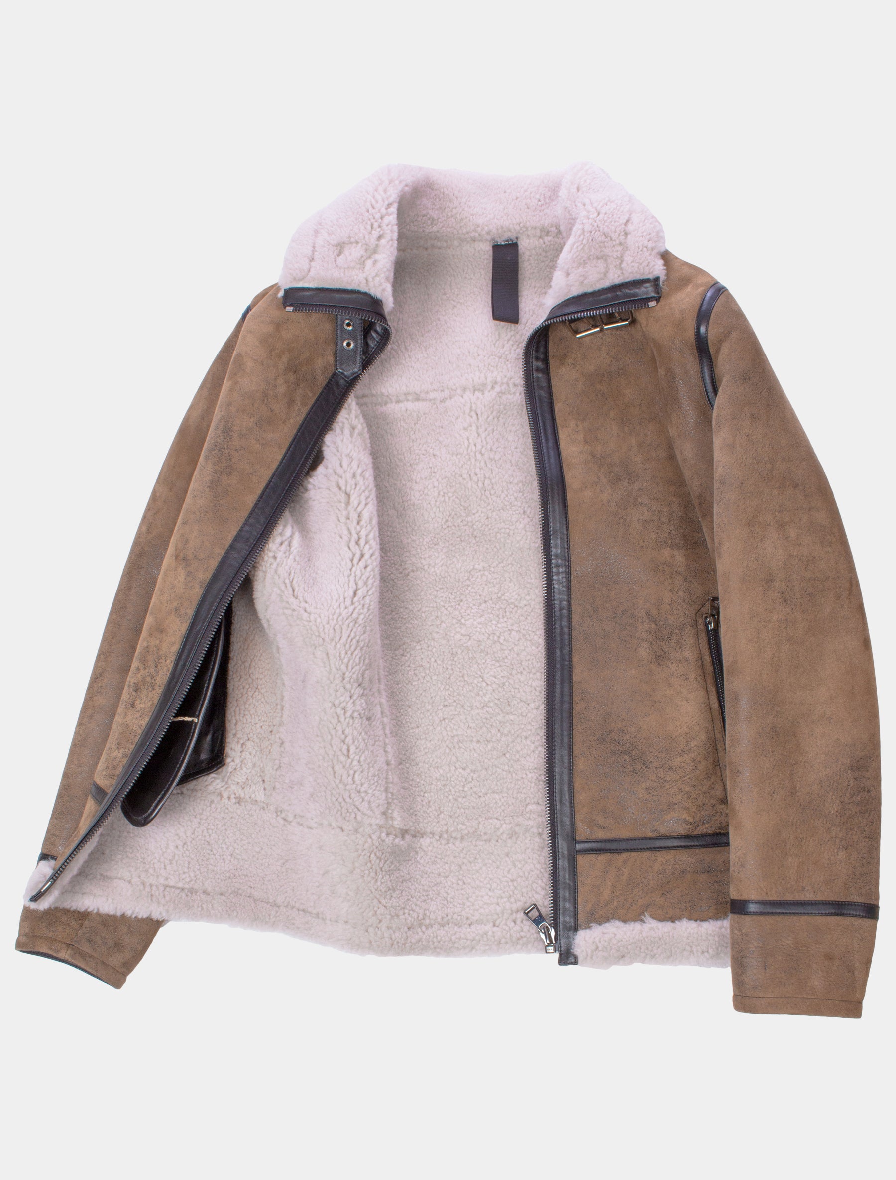 Maximilyano - Lammfelljacke - antik beige