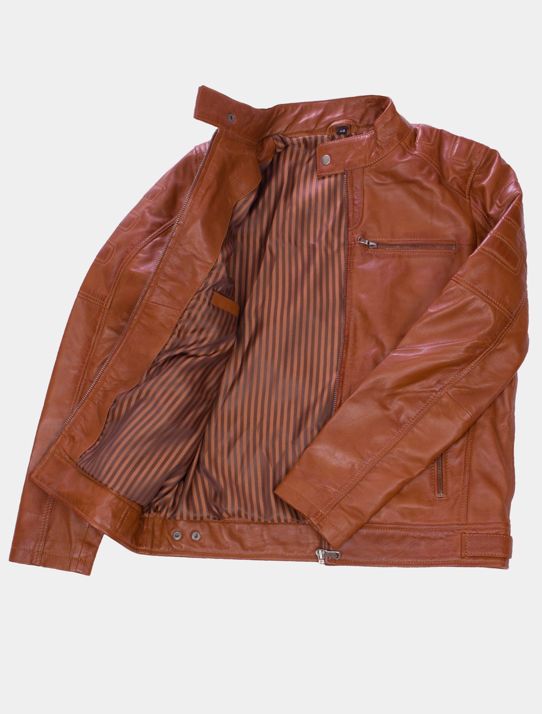Samu - Lederjacke - cognac