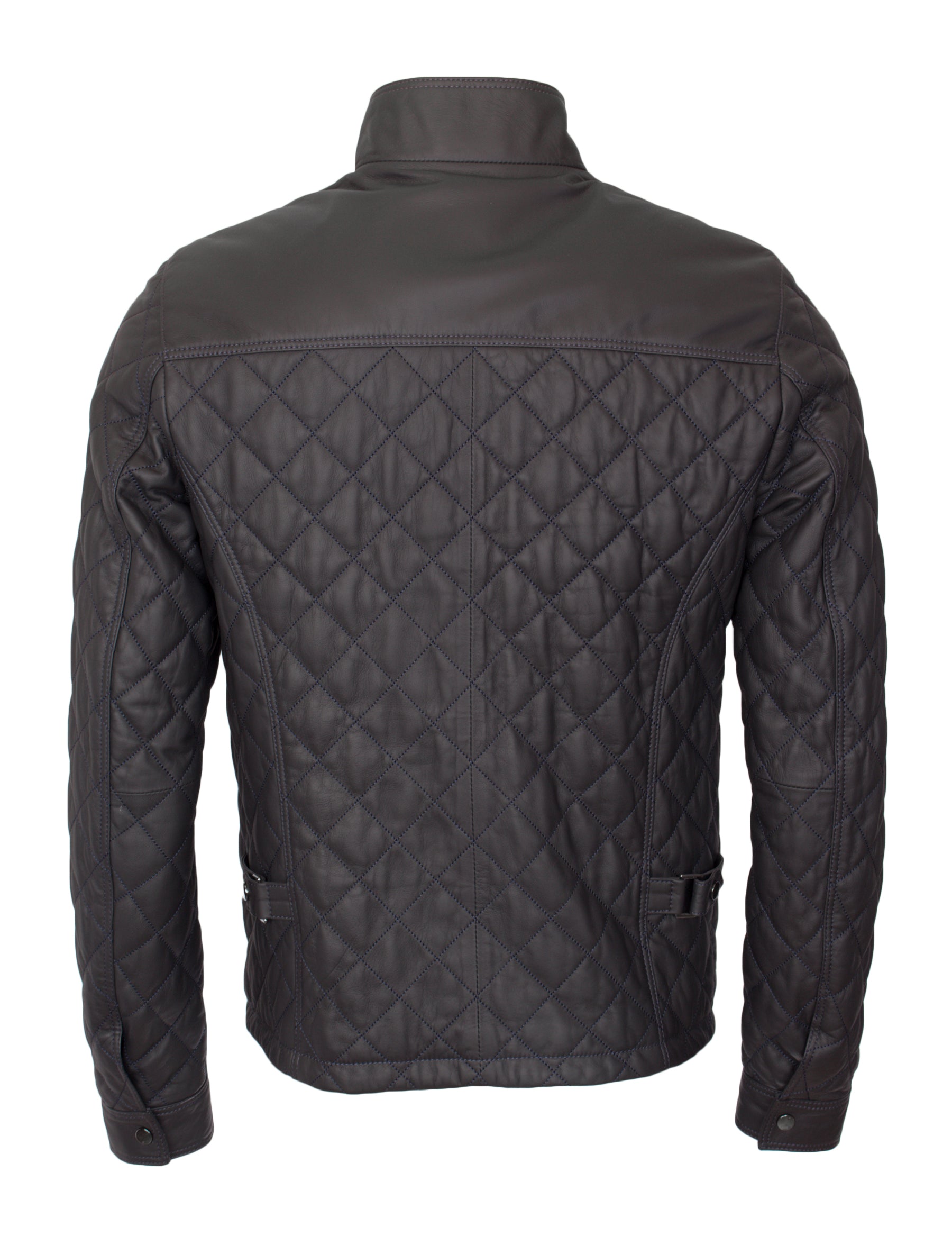 Tale - Lederjacke halb gesteppt - dunkelblau