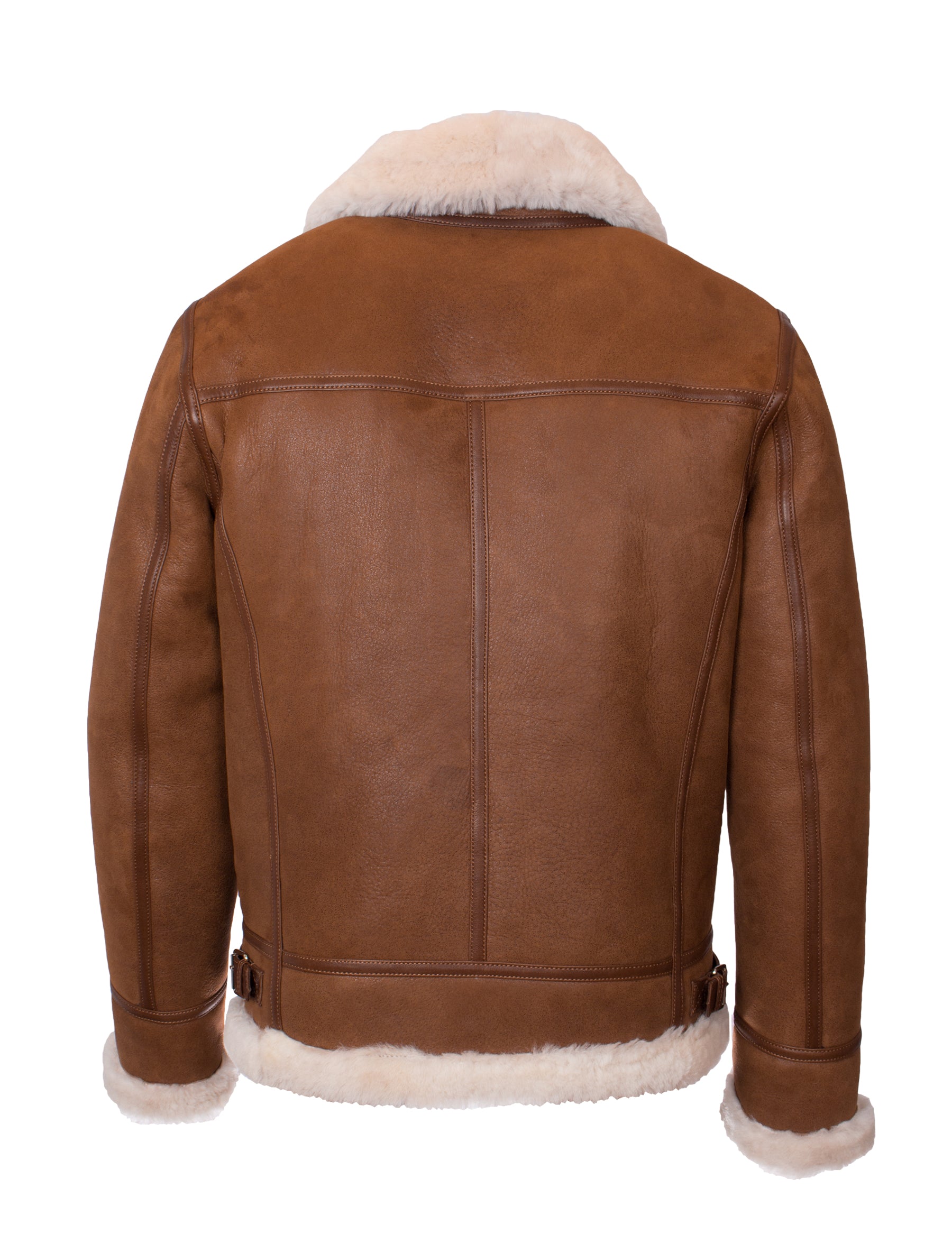 Vonrock - Lammfelljacke - cognac